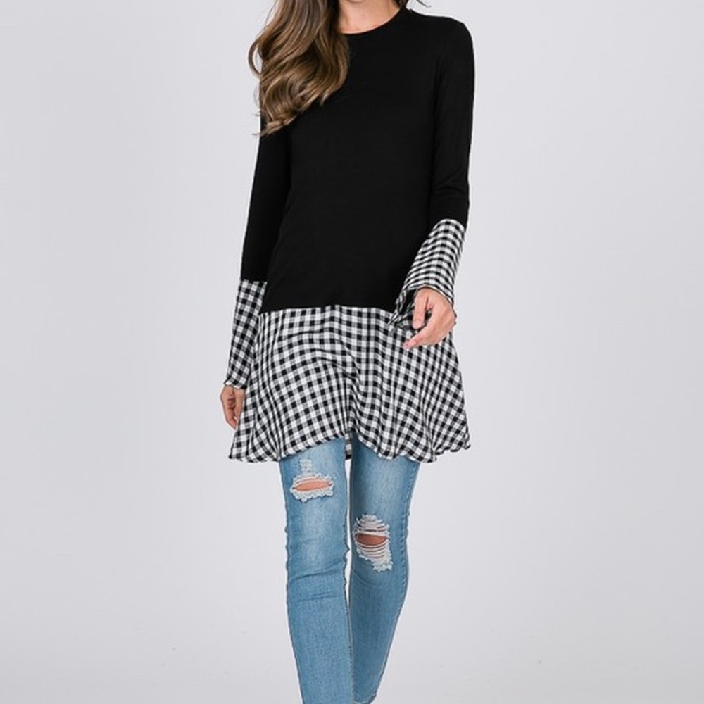 Katie Checker Combination Tunic